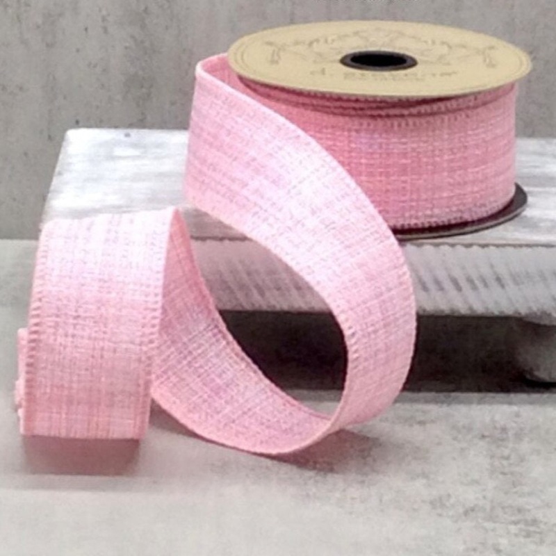 Pink Lined Moorland Ribbon, 1.5 x 10YD