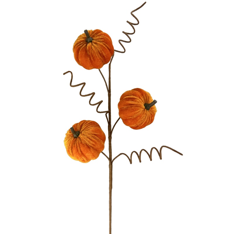 Orange Frizzy Pumpkin Spray