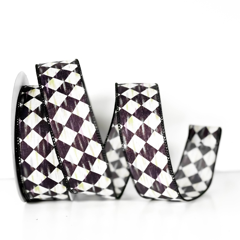 Antique Diamond Plaid Ribbon, 1.5 x 10yd.