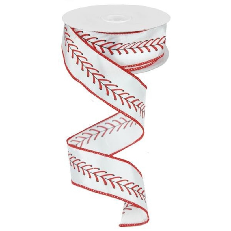 1.5 Baseball Stitching Ribbon – 10yds