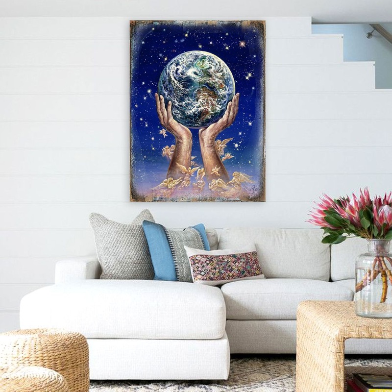 Weep of the World Fantasy Wooden Wall Art by Josephine Wall – Fantasy Decor – 852131-JW