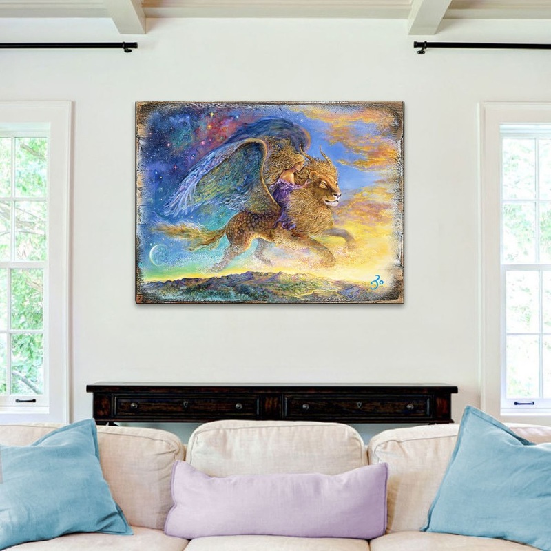 Where Are We Going My Lovely Fantasy Wooden Wall Art by Josephine Wall – Fantasy Decor – 852142-JW