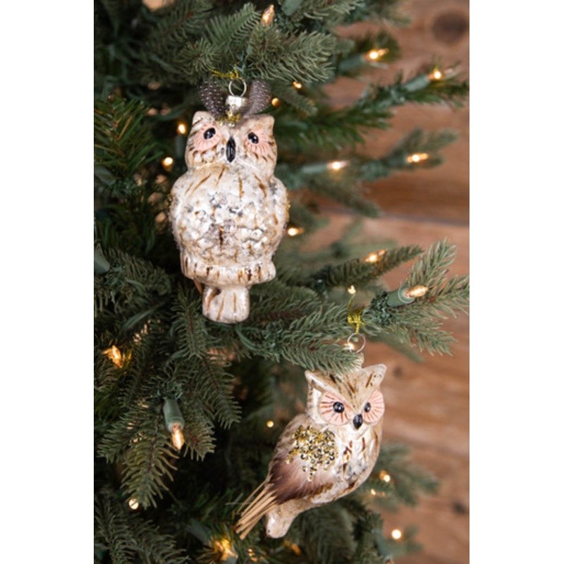 5.63 Glass Owl Ornament