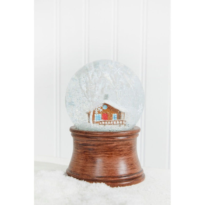 6 Lighted Cabin Waterglobe
