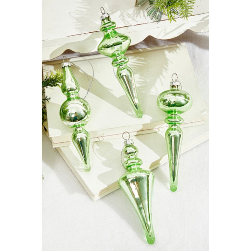5 Soft Green Finial Ornament