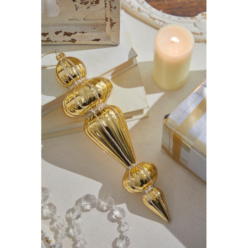 10 Gold Finial Ornament