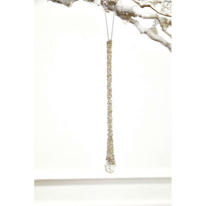 10 Champagne Icicle Drop Ornament
