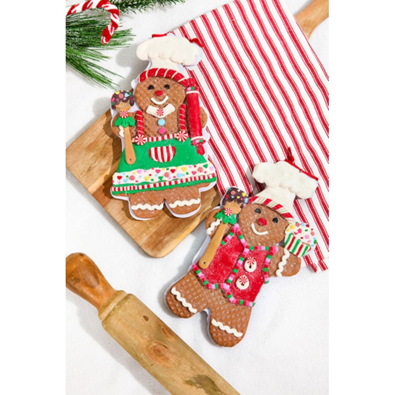 10 Clay Dough Holiday Gingerbread Chef Ornament