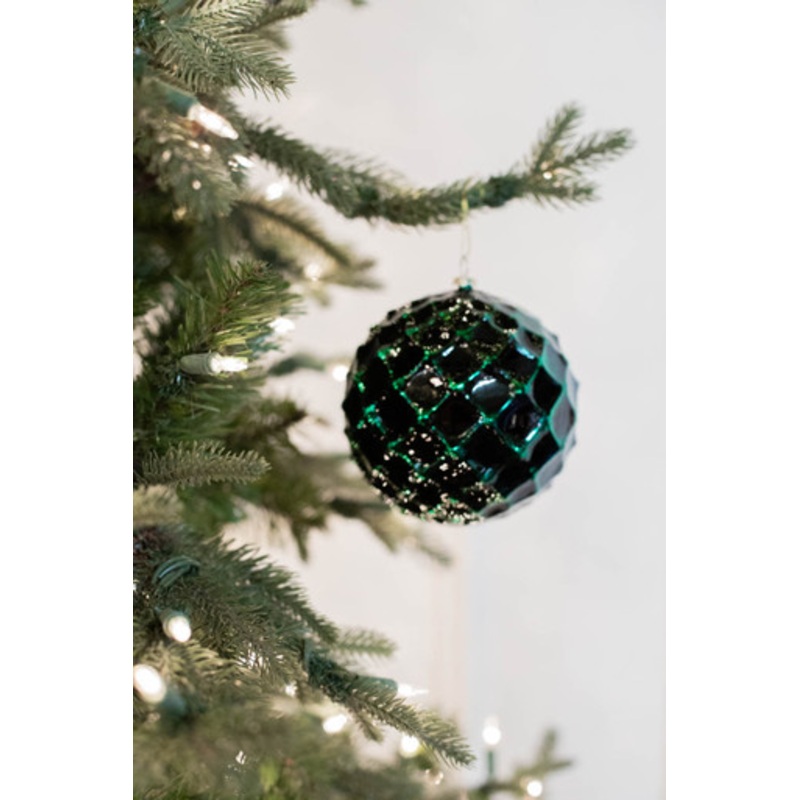 10 CM Emerald Honeycomb Ball Ornament